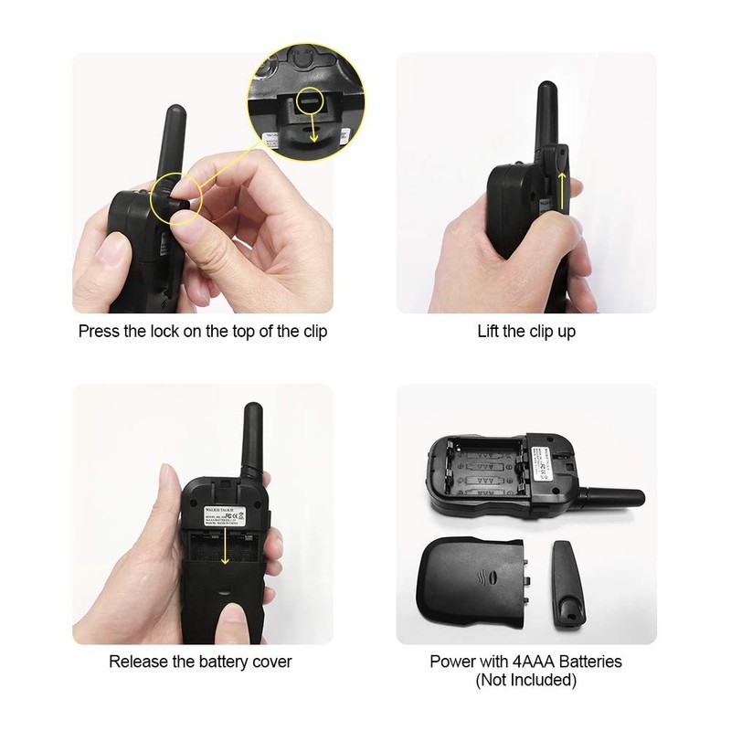 Huaker Kids Walkie Talkies,3 Pack 22 Channels 2 Way Radio
