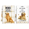 Golden Retriever Tea Towel for Dog Lovers, 100% Cotton Kitchen