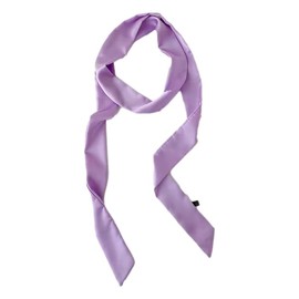 Women's Satin Belt 5 cm x 195 cm Band Imitation Silk Long Scarf Dress Waistband Hat Accessories, Light purple