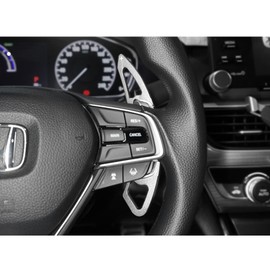 TLIFORT Aluminum Alloy Paddle Shift Steering Wheel Shifter Extension for Honda Accord Odyssey Spirior Civic CR-V UR-V Hybird Inspex Insight Crown Road Acura,(Silver)