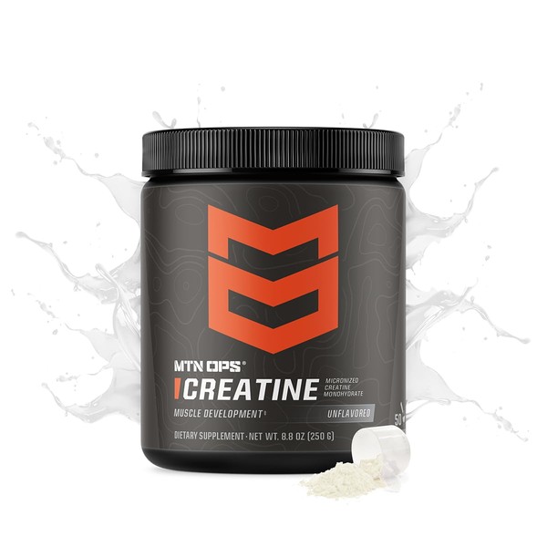 MTN OPS MTN OPS Creatine Monohydrate Powder, Unflavored 50 Serving