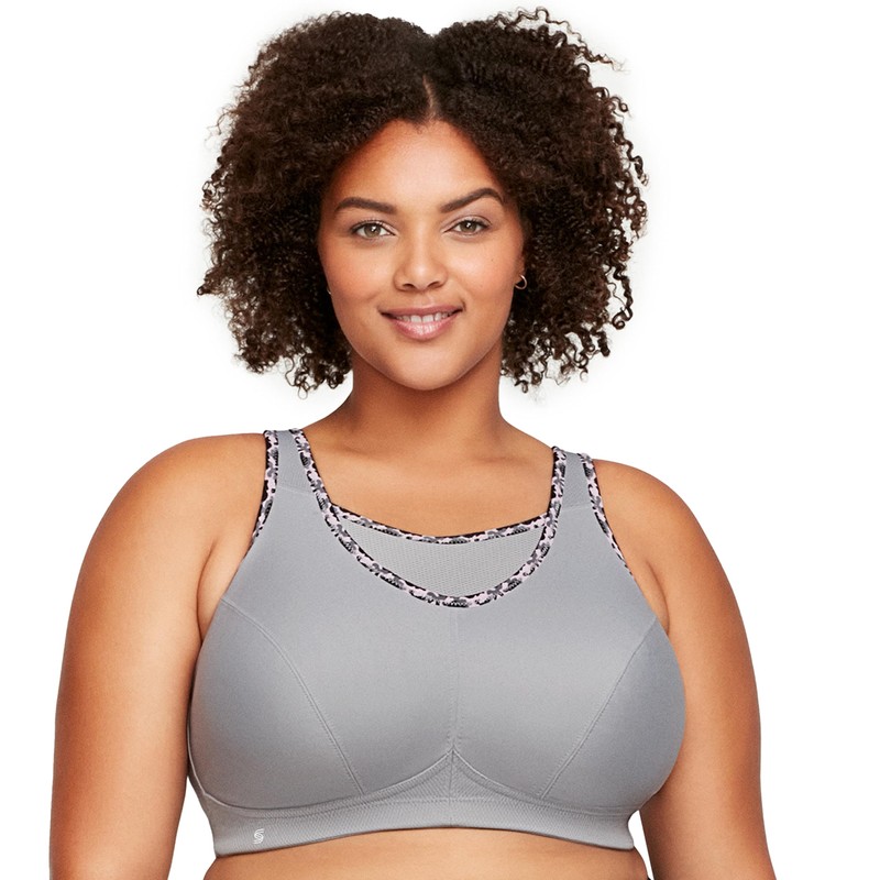 Glamorise - Brasier Deportivo sin Rebote para Mujer #1066, Gris