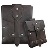 HiiFeuer 2 Pieces Medieval Faux Leather Studded Belt Pouch, Retro
