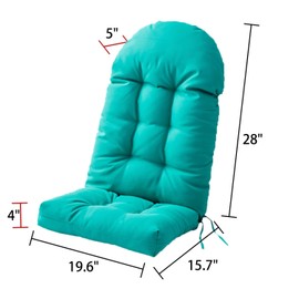 Enipate Adirondack Chair Cushions Set of 4, Weather Resistant High Back Rocking Chair Cushion, Indoor Outdoor Patio Chair Cushion Tufted Thicken Seat Pads