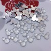 MajorCrafts 60pcs Crystal Clear 14mm Flat Back Kawaii Resin Mouse