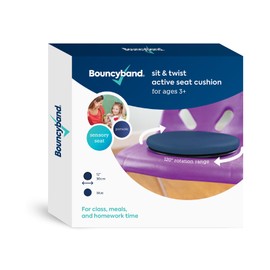 BouncyBand Sit & Twist Active Seat Cushion – 12” D Sensory Cushion for Kids Up to 300lbs – Sensory Tool Promotes Active Learning and Improves Focus and Productivity