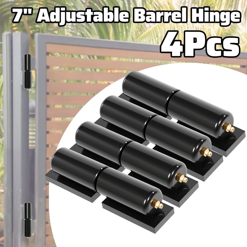 HECASA 7" Heavy Duty Barrel Hinge for Swing Gates Doors