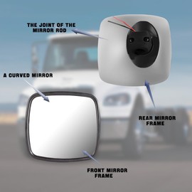 Fit for 2004-2016 Freightliner M2 106 112 114SD Chrome Rear View Wide Angle Mirror - Heated