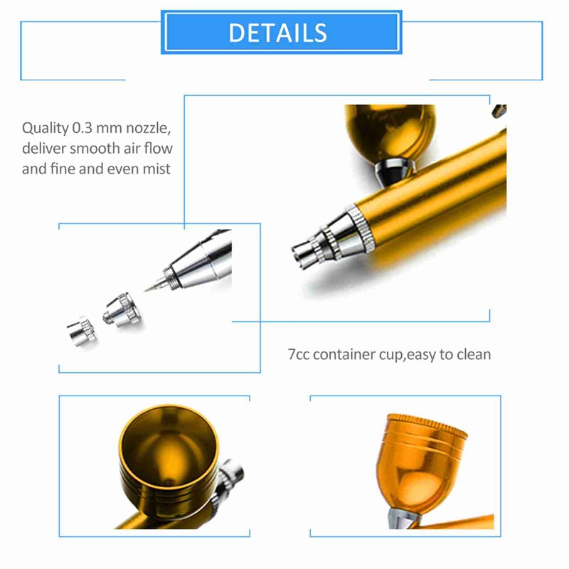 Airbrush Portable Handheld Airbrush Gun Accessories 0.3mm Nozzle for FX