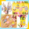 Pack of 24 wooden Easter pendants, 8 Easter decorations, wood,