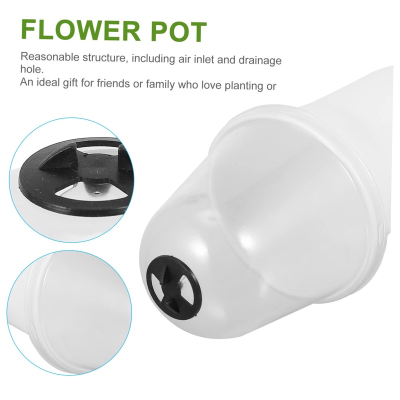 ORFOFE 2sets Outdoor Sturdy Plastic Decorative Flower Pot Lid Garden