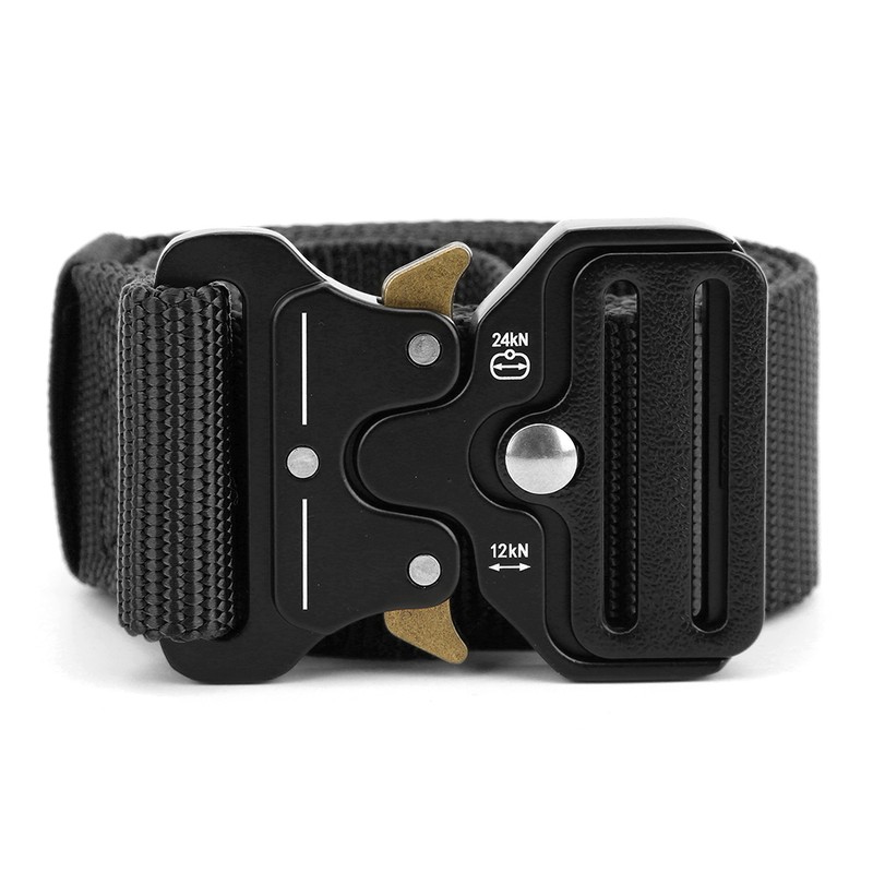 Outdoor Male Multifunction Nylon Tactics Waist Belt for Camping Climbingblack