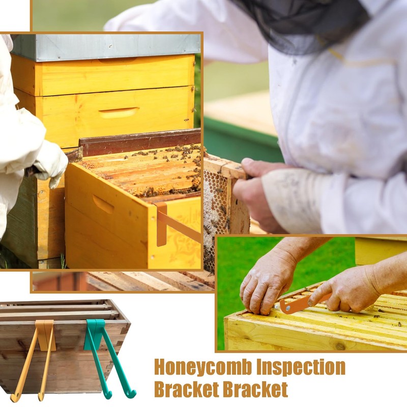 2 Pcs Bee Frame Holders, Painted Beekeeping Frame Support Bracket,