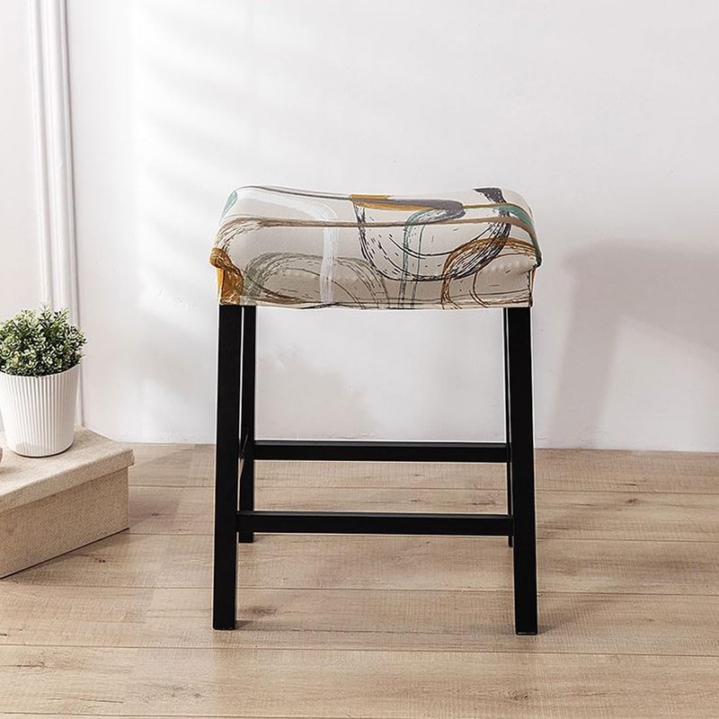 Bifaunvogel Bar Stool Cover Rectangle Set of 2 Printed Stretch