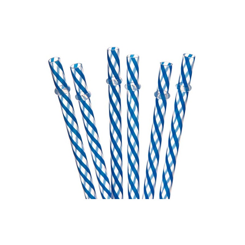Dakoufish 12 Piece 11 Inch Reusable Plastic Thick Drinking Straws