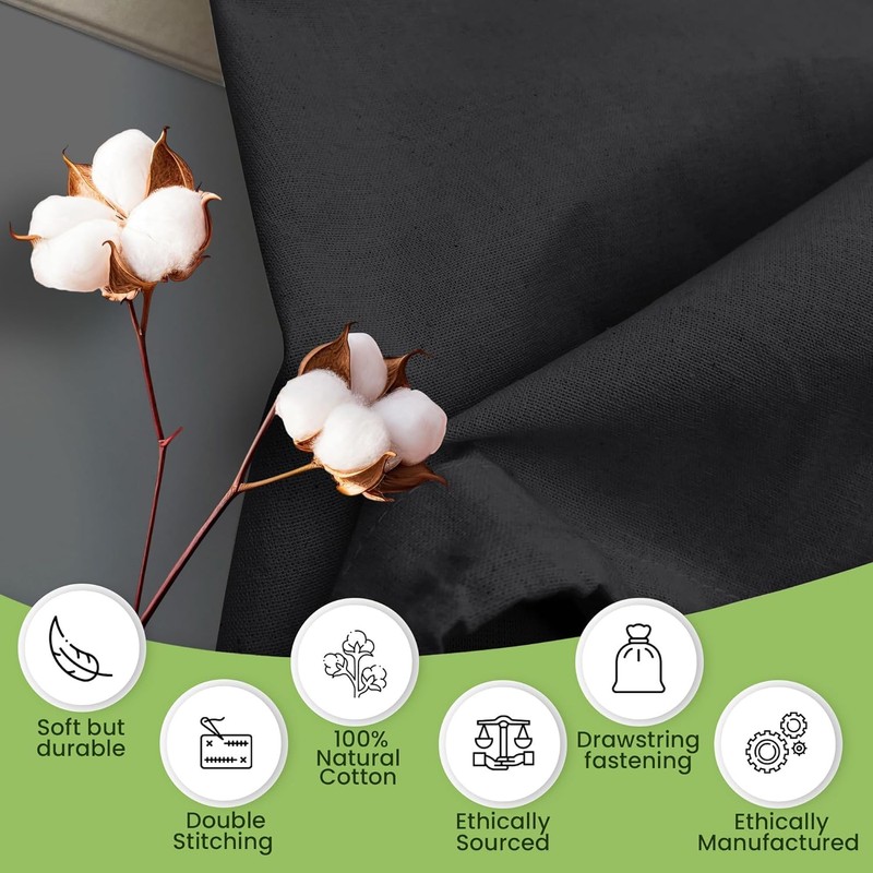 Bronta Mill Plain Natural 100% Cotton Drawstring Stuff Bags |