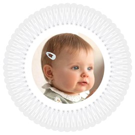 BBGifts 1Inch White Snap Hair Clips, 60Pcs Small Hair Clips for Little Girls, Baby Infant 3cm Candy Color Barrettes for Toddlers Hair Accessories