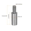 sourcing map Flat Contact Points 4mm Dia 8mm Length M2.5