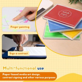 ZGWANSUI Large Ink Pads for Stamping, Washable Stamp Ink Pad for Rubber Stamps Hand and Footprints, Dog Pet Paw Print Ink Pad, Craft Partner DIY Color for Fabric Wood Paper Scrapbook (Purple)