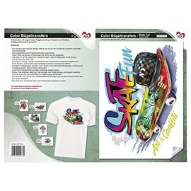 Colour Iron-On Transfers, DIN A4, Sports & Hobbies, Textiles such as T-Shirts & Bags with Iron-On Motifs, Iron on Transfer Pictures Quick & Easy | DIY Textile Design (Skate Fun)