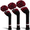 Golf Club Head Covers Knit for Woods Driver Fairway Hybrid