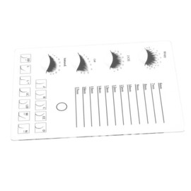 Mikinona 1pc Eyelash Display Board Eyelash Extensions Strip Applicator False Eyelash Display Tray Makeup Palette Eyelash Extension Supplies Lash Tools Lash Extension Kit Eyelid Tape Acrylic