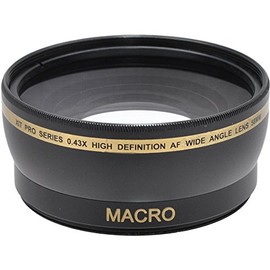 58mm Wide Angle Lens Kit for Canon VIXIA HF S10 S100, Canon VIXIA HF S20, HF S200, HF S21, HF S30 Camcorders Includes: 0.43x Wide Angle (with Macro) High Definition Lens, Bonus Lens Cap Keeper