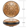 LEKATO 11 Notes 6 Inch D Major Handpan Tongue Drum,