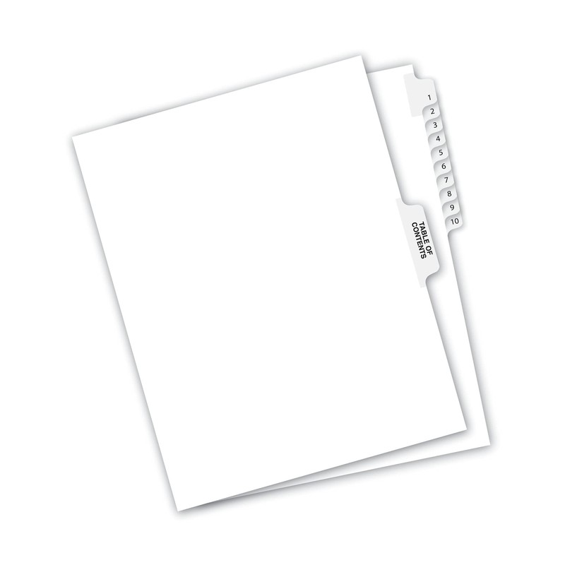 Avery Premium Collated Legal Dividers, Letter Size, 1-10 and Table