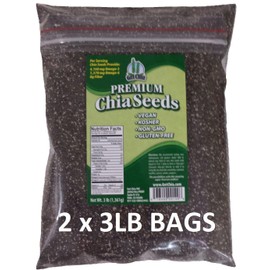 Get Chia Brand Chia Seed | Triple Cleaned | Cold Stored | Lab Tested | Pesticide Free I Non GMO | 6 LB