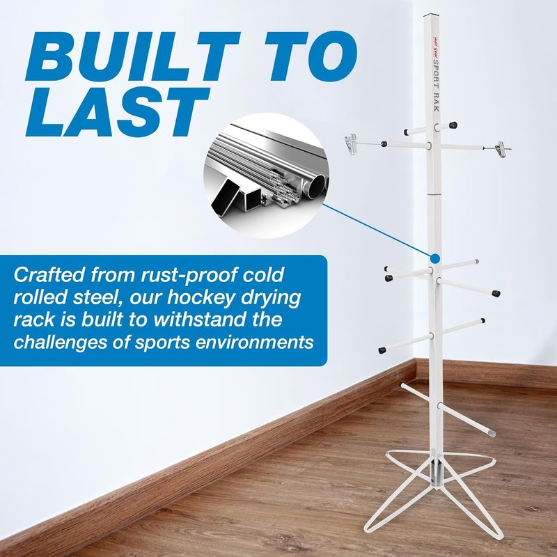 Wet Gear-Hockey Equipment Dryer Rack: Metal Model