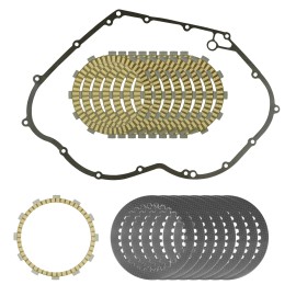 Caltric Clutch Friction Steel Plates and Gasket Kit for Yamaha V Star 1300 XVS13 07-17