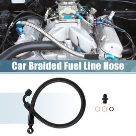 X AUTOHAUX Car Braided Fuel Line Hose for Honda Accord Civic Prelude CRX CR-V for Acura Integra B/D Series D15 D16 B16 B18 B20 B16A B18C Braided Fuel Line Oil Hose
