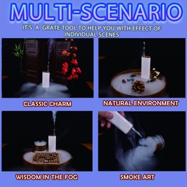 Yiduomile Remote-Controlled Handheld Smoke Machine - Compact Design with Multiple Variants, Ideal for Events, Photography, and Theatrics (long white)