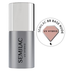 Semilac BB Nude Base Coat für Gel-Nagellack Stärkendes Soak-Off-Gel für Nagelschutz Einfach anzubringen. Für den privaten und professionellen Gebrauch. 7 ml