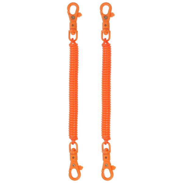 PATIKIL Retractable Coil Springs Keychain, 2 Pack Anti-lost Key Chain