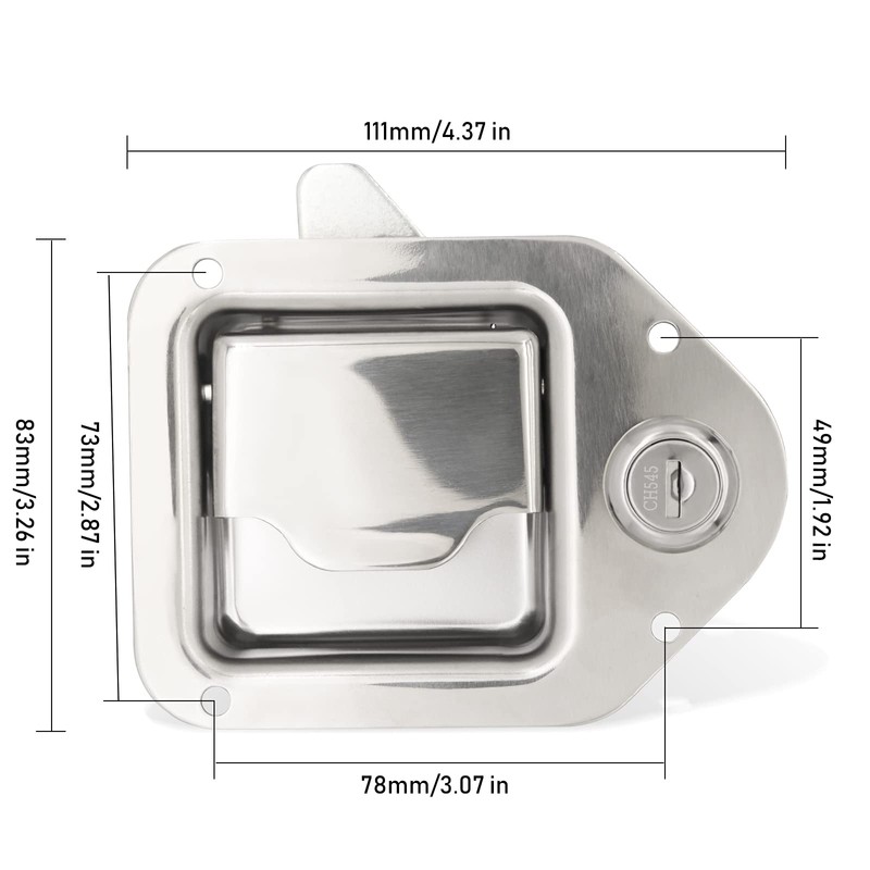 Tool Box Replacement Latch,2 Stainless Steel Truck Tool Box Latch
