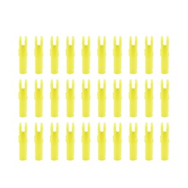 NIKA ARCHERY 30 Pcs Arrow Cams Replacement Cams for Archery ID6.2mm/0.244" Inserts Plastic Replacement Cams for Archery Hunting Yellow