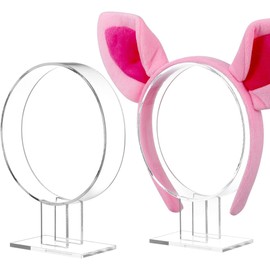 ABOOFAN 2 Soportes AcríLicos Transparentes Para Diademas Organizador Compacto Para ExhibicióN Y Almacenamiento De Accesorios Para El Cabello En Hogar Y Tiendas