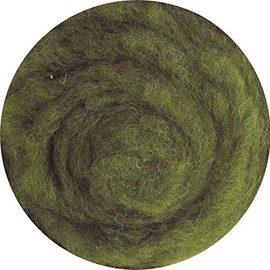 SIA COLLA-S Felting Wool 100% Wool for Felting Dry Felting Wet Felting - Dark Green Olive 200 g