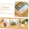 KOMBIUDA 3Pcs Small Plastic Storage Boxes with Lid Organizer for