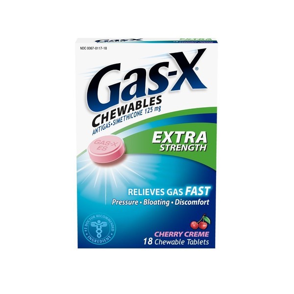 Gas-X Extra Strength Cherry Creme, 18-Count Chewable Tablets (2)