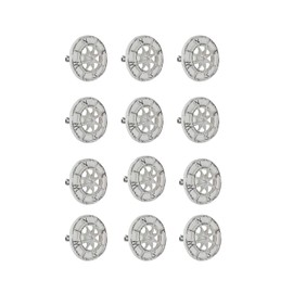 Set of 12 Antique White Cast Iron Nautical Compass Rose Cabinet Pulls or Drawer Knobs - 2 Inches in Diameter - Add a Maritime Touch to Your Room Decor