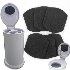 PurifyLogix Diaper Pail Deodorizers Odor Eliminator Activated Charcoal Filter Refills Compatible with Ubbi Diaper Pail | 6 Pack Carbon Filter | Precise fit | Thickened | Natural, Keep Home Fresh