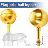 BRUBAKER Flagpole Set with American Flag, Solar Lights and Golden