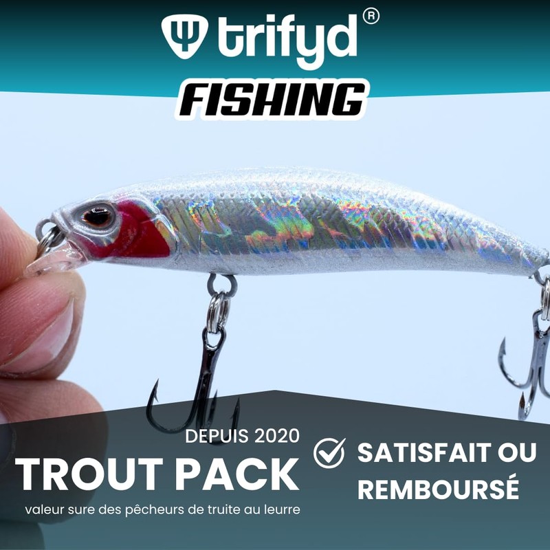 trifyd ® Trout fishing lures and spinning spoons, Pack of