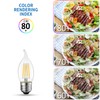 ANWIO Flame Tip LED Filament Bulb Candelabra E26 Base, Dimmable