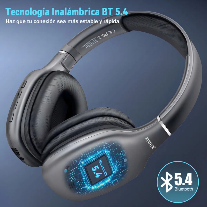 Audfonos Inalmbricos Diadema Bluetooth De Ruido Auriculares Bluetooth 5.4 Kuiiyer