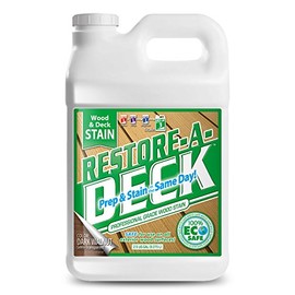 Restore-A-Deck Wood Stain for Decks, Fences, & Wood Siding - Semi-Transparent (2.5 Gallons, Dark Walnut)