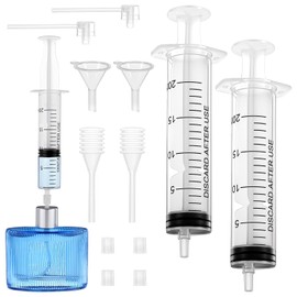 20ml Perfume Refill Pump Tools, 8 Pcs Plastic Perfume Dispenser Transfer Tools Kit Includes 2 Clear Pumps, 2 Droppers, 2 Funnel, and 2 Refill Tool for Perfumes Oils
